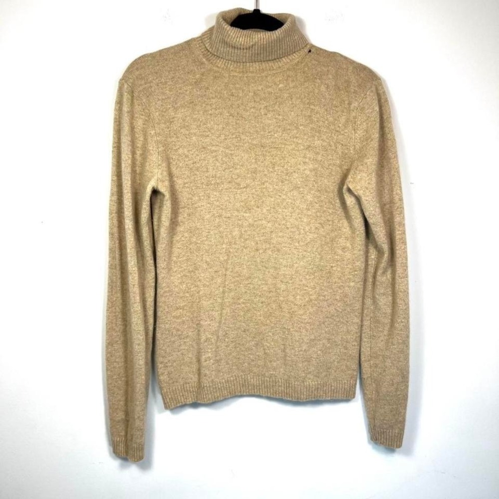 Vintage Marshall Field's 100% Cashmere Turtleneck Sweater Camel Beige S